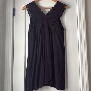 Mini Short A Line Summer Dress, Black, Small